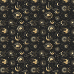 Astronomy Pattern Peel and Stick Wallpaper. Stars, Sun, Moon and Cloud. Removable Wall Mural #6208