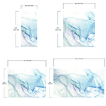 Abstract Ink Pattern Peel and Stick Wallpaper. Removable Wall Mural. (Blue, Green, Purple) #6212