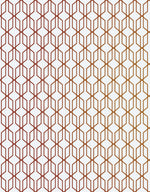Modern Geometric Shape 3D Hexagon Bronze Lines Peel and Stick Wallpaper | Removable Wall Mural #6213