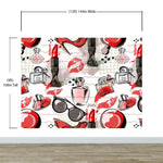 Fashion Cosmetic Make-up Peel and Stick Wallpaper | Removable Wall Mural #6214