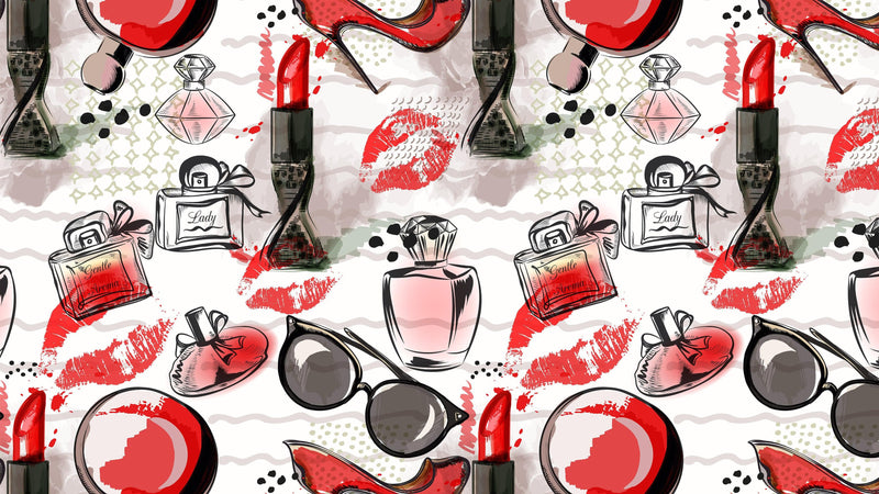 Fashion Cosmetic Make-up Peel and Stick Wallpaper | Removable Wall Mural #6214