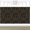 Dark Brown and Gold Square Geometric Pattern Peel and Stick Wallpaper | Removable Wall Mural #6215