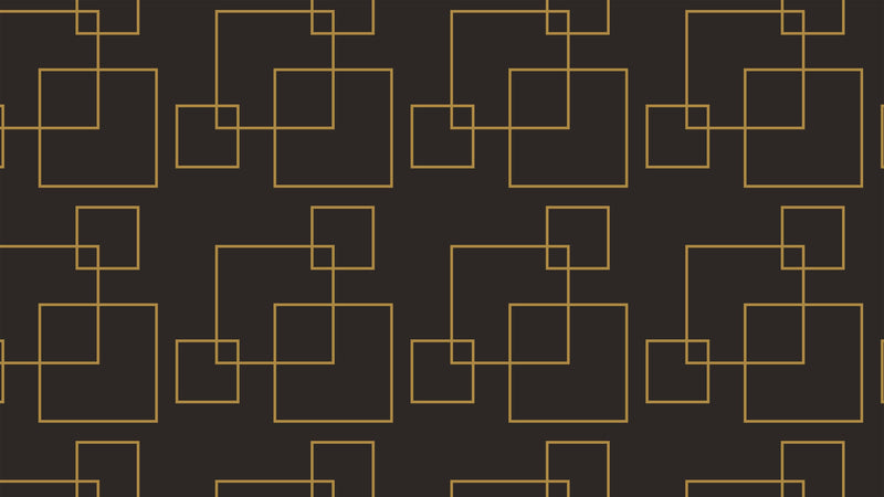 Dark Brown and Gold Square Geometric Pattern Peel and Stick Wallpaper | Removable Wall Mural #6215