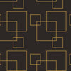 Dark Brown and Gold Square Geometric Pattern Peel and Stick Wallpaper | Removable Wall Mural #6215