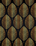 Gold Leave Autumn Pattern Peel and Stick Wallpaper | Removable Wall Mural #6217