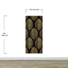Gold Leave Autumn Pattern Peel and Stick Wallpaper | Removable Wall Mural #6217