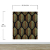 Gold Leave Autumn Pattern Peel and Stick Wallpaper | Removable Wall Mural #6217