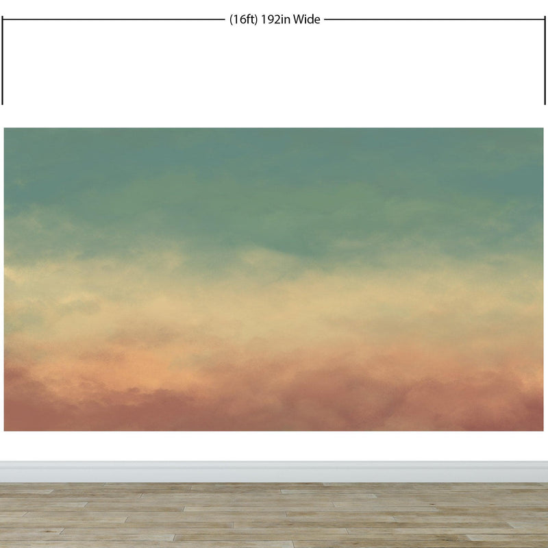 Cloud Wallpaper Wall Art Decor. Pastel Cloudscape Wallpaper. #6235