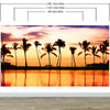 Tropical Sunset Palm Tree Paradise Wall Mural. #6236