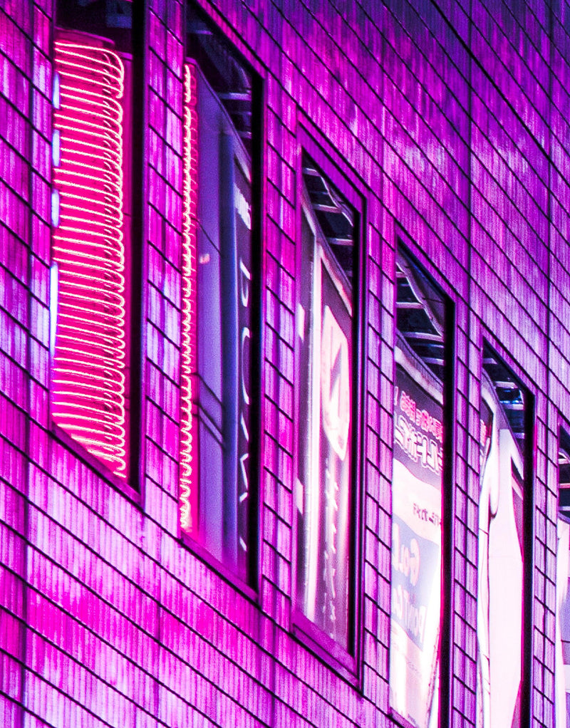 Tokyo Japan Retro 80's Synth Wave Pop Style CyberPunk Wall