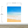Bright Afternoon Blue Skies Ocean Beach Wave Wall Mural. #6272