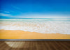 Bright Afternoon Blue Skies Ocean Beach Wave Wall Mural. #6272