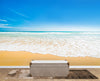 Bright Afternoon Blue Skies Ocean Beach Wave Wall Mural. #6272