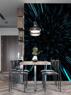 Lightspeed Through Hyperspace Wall Mural. Peel and Sticker Wallpaper. #6286