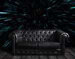 Lightspeed Through Hyperspace Wall Mural. Peel and Sticker Wallpaper. #6286