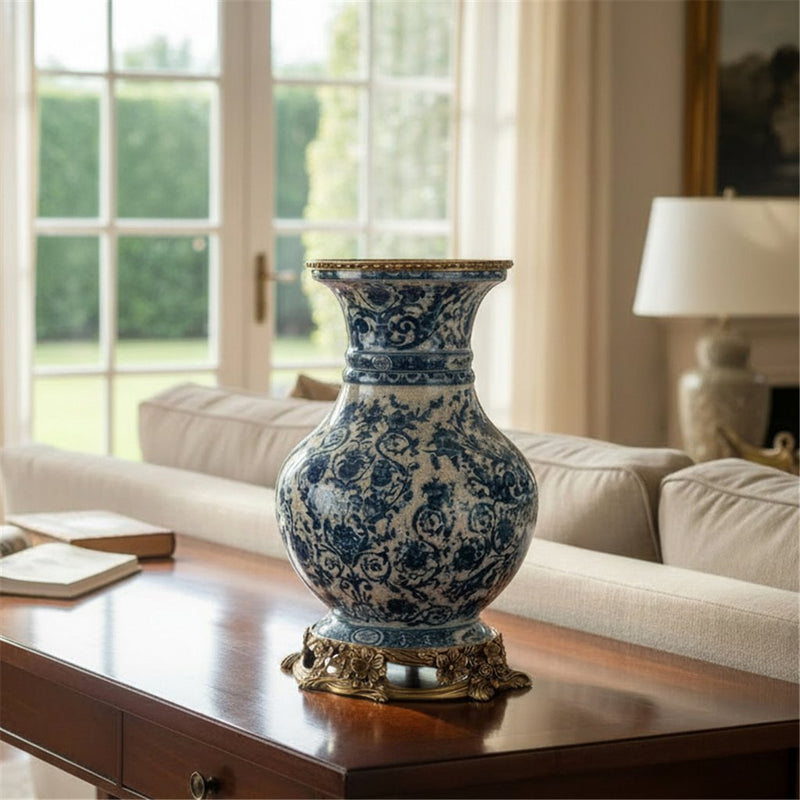 Porcelain Round Vase With Bronze Ormolu