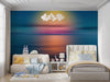 Sunset over the Ocean Horizon Wall Mural. Peel and Stick Wallpaper. #6308