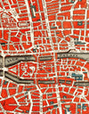 Vintage Map of Paris Wall Mural. Plattegrond van Parijs (ca. 1721–1774) by Guillaume Delisle. #6312