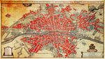 Vintage Map of Paris Wall Mural. Plattegrond van Parijs (ca. 1721–1774) by Guillaume Delisle. #6312