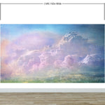 Cloudy Sky View Wall Mural. Abstract Grunge, Scratches and Grainy Design. Peel and Stick Wallpaper. #6326