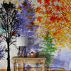 Forest Trees Wall Mural. Abstract Color Print. Peel and Stick Wallpaper / Removable Wall Mural. #6342