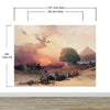 Ancient Egypt Pyramids Wall Mural. Approach of the Simoom Desert of Gizeh illustration by David Roberts. #6343
