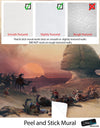 Ancient Egypt Pyramids Wall Mural. Approach of the Simoom Desert of Gizeh illustration by David Roberts. #6343