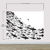 Shark Frenzy Underwater Wall Mural. Peel and Stick Wallpaper. Black and White Shark Silhouettes  #6347