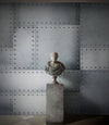Stainless Steel Metal Grunge Design Wall Mural. Industrial Theme Peel and Stick Wallpaper. #6350