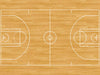 Basketball Court Hardwood Pattern Wall Mural. #6361