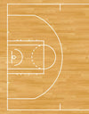 Basketball Court Hardwood Pattern Wall Mural. #6361