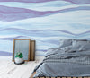 Abstract Pastel Blue Marble Granite Slate Peel and Stick Mural. #6363