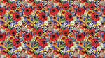 Colorful Blooming Flower Wall Mural. Tropical Floral Design Pattern Peel and Stick Wallpaper. #6370