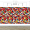 Colorful Blooming Flower Wall Mural. Tropical Floral Design Pattern Peel and Stick Wallpaper. #6370