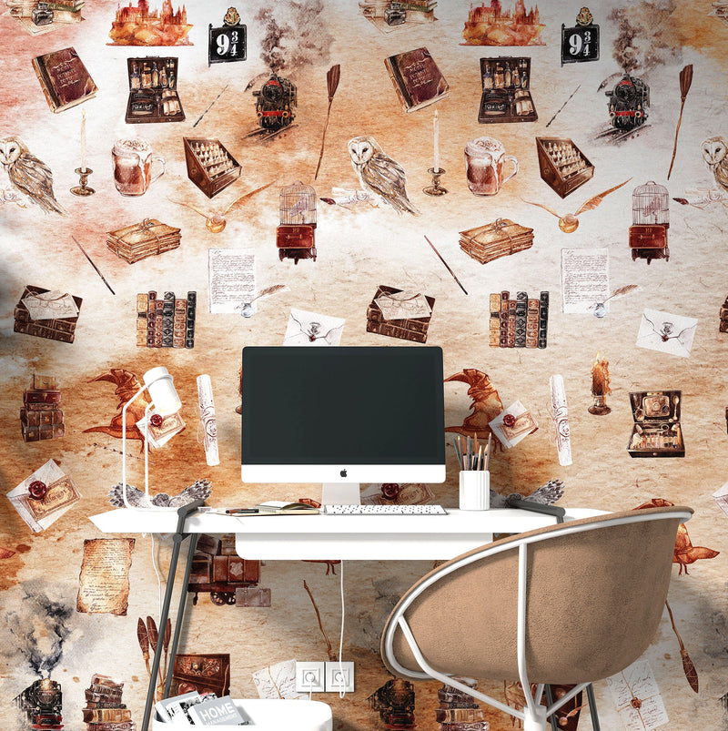 Wizardly World Fantasy Wallpaper Pattern. #6374