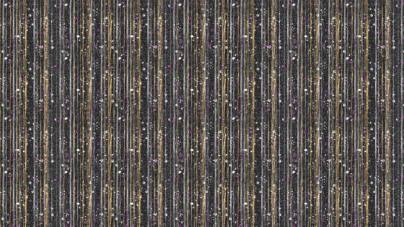 Glamour Gold Stripe Wall Mural. White and Purple Dot Peel and Stick Wallpaper. #6378