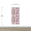 Abstract 3D Cube Shape Wall Mural. Geometric Cube Minimalistic Purple and Gold Peel and Stick Wallpaper. #6380