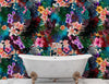 Colorful Tropical Foliage Pattern Wall Mural. Peel and Stick Wallpaper. #6382