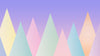 Geometric Triangular Mountain Wall Mural. Pastel Color Peel and Stick Wallpaper. #6388