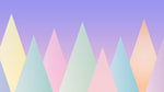 Geometric Triangular Mountain Wall Mural. Pastel Color Peel and Stick Wallpaper. #6388