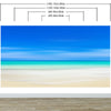 Tropical Beach Wall Mural. Abstract Blur View of Coastline Peel and Stick Wallpaper. #6389