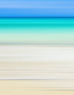 Tropical Beach Wall Mural. Abstract Blur View of Coastline Peel and Stick Wallpaper. #6389