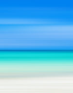 Tropical Beach Wall Mural. Abstract Blur View of Coastline Peel and Stick Wallpaper. #6389