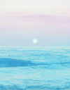 Pastel Color Sunset over the Ocean Horizon Wall Mural. Beach Theme Peel and Stick Wallpaper. #6400