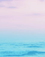 Pastel Color Sunset over the Ocean Horizon Wall Mural. Beach Theme Peel and Stick Wallpaper. #6400