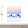 Pastel Color Mountain View on Top of Clouds Wall Mural. Peel and Stick Wallpaper / Removable Wall Mural. #6402