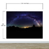 Milky Way Galaxy Stars Wall Mural. Starry Night Over Devils Tower National Monument Park. #6416