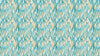 Teal Color Autumn Leaves Pattern Wall Mural. Retro Illustration Foliage Pattern. #6438