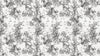 Vintage Flower Pattern Illustration Wall Mural. Black and White Peel and Stick Wallpaper. #6443