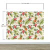 Pineapple Tropical Vibe Wall Mural. Hawaiian Theme Peel and Stick Wallpaper. Paradise Vibe Theme Decor. #6447